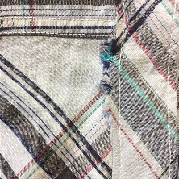 Esprit Men’s Short Sleeve Button Down Shirt Blue Grey Plaid L - Picture 4 of 11